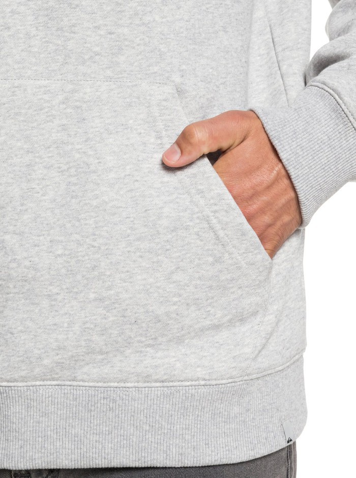 Quiksilver BIG LOGO HOOD Pullover Hoodie - Light Grey - Gr. XXL