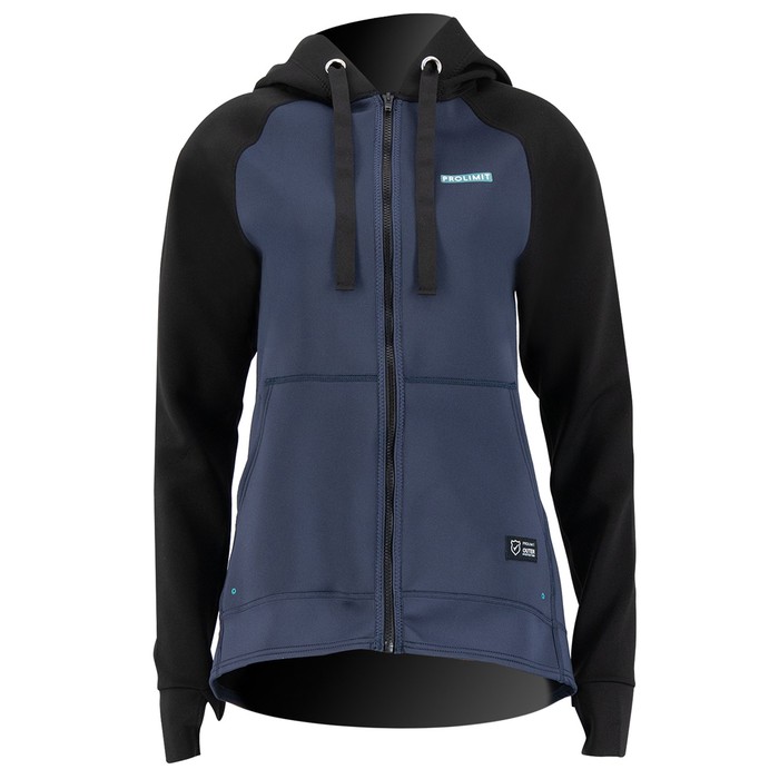 PROLIMIT SUP WMNS Neoprene Zip top hooded. 1,5 mm Zodiac duotone Light Grey/black