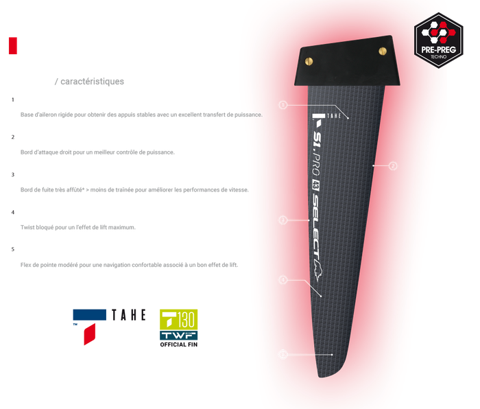 Select Windsurf Finne S1 Pro / TAHE (Slalom Power) 2023