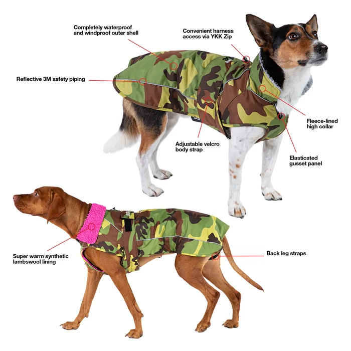 dryrobe Dog Poncho Camo Pink Hundemantel 