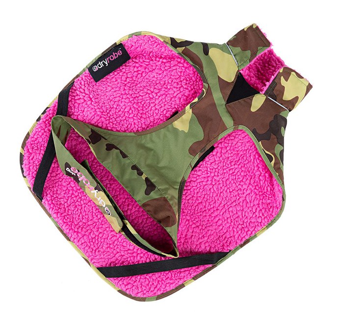 dryrobe Dog Poncho Camo Pink Hundemantel 