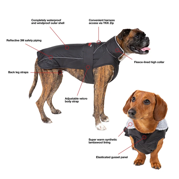 dryrobe Dog Poncho Schwarz Grau Hundemantel 