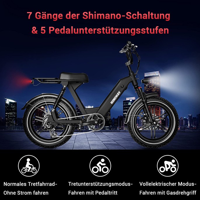 Himiway E-Bike Escape Pro Moped Style inklusive Akku
