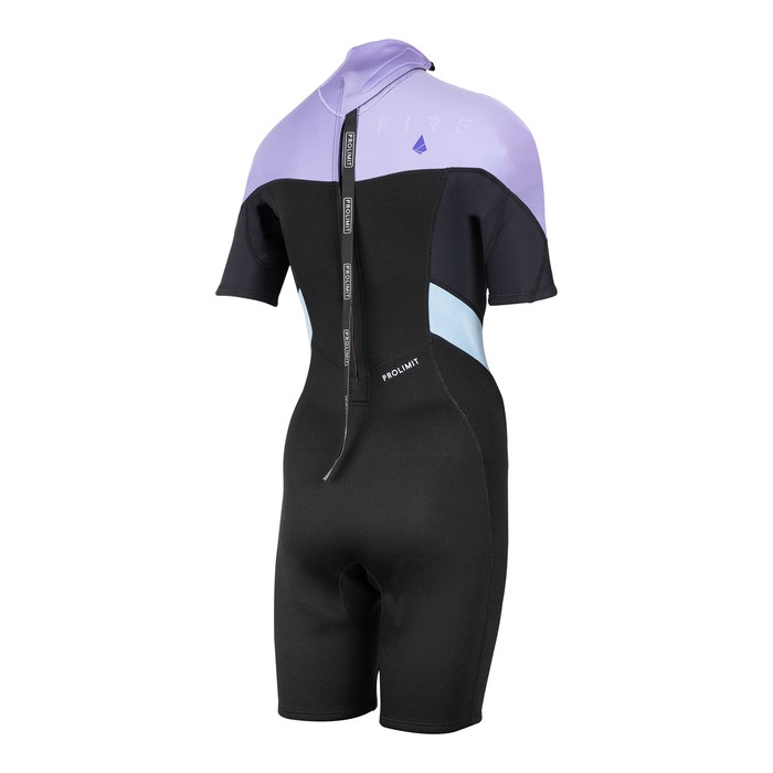 PROLIMIT Neoprenanzug Fire Shorty Backzip 2/2 Q-lining - FL Lavender/Black Damen 2024