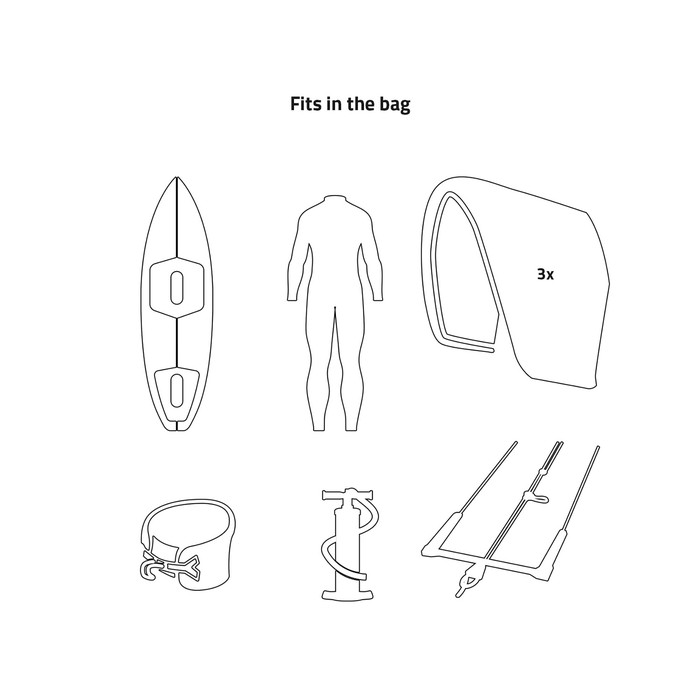 PROLIMIT Kitesurf BB Traveller  w/Wheels Black/orange