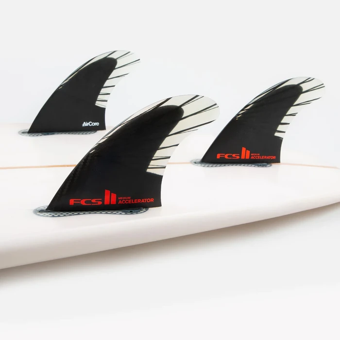 FCS Surf Finnen FCS II Accelerator PC Carbon Medium Black/Red Tri Retail Fins