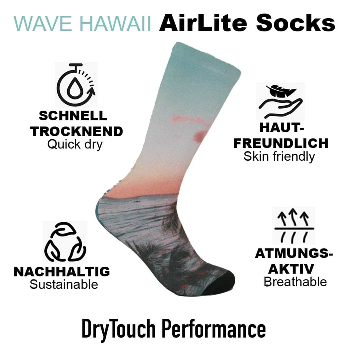 Wave Hawaii AirLite DryTouch Socks D4
