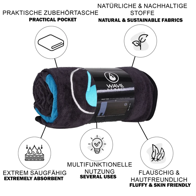 Wave Hawaii Strandtuch Uno Badetuch