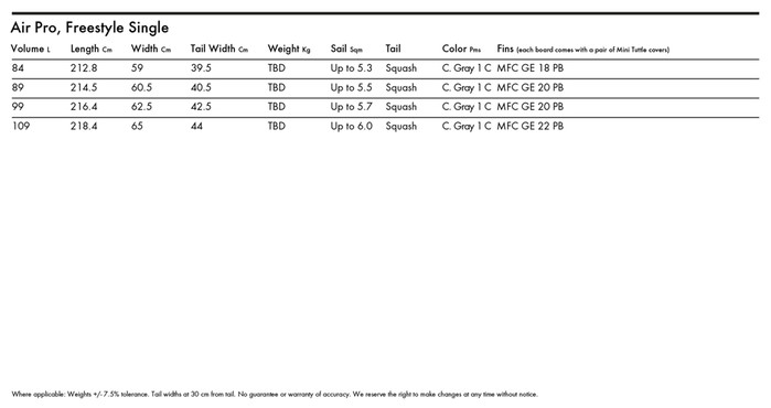 Goya Windsurf Board Air Pro - Freestyle Single