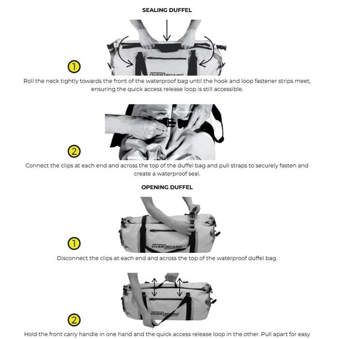 OverBoard wasserdichte Duffel Bag 90 Liter Schwarz