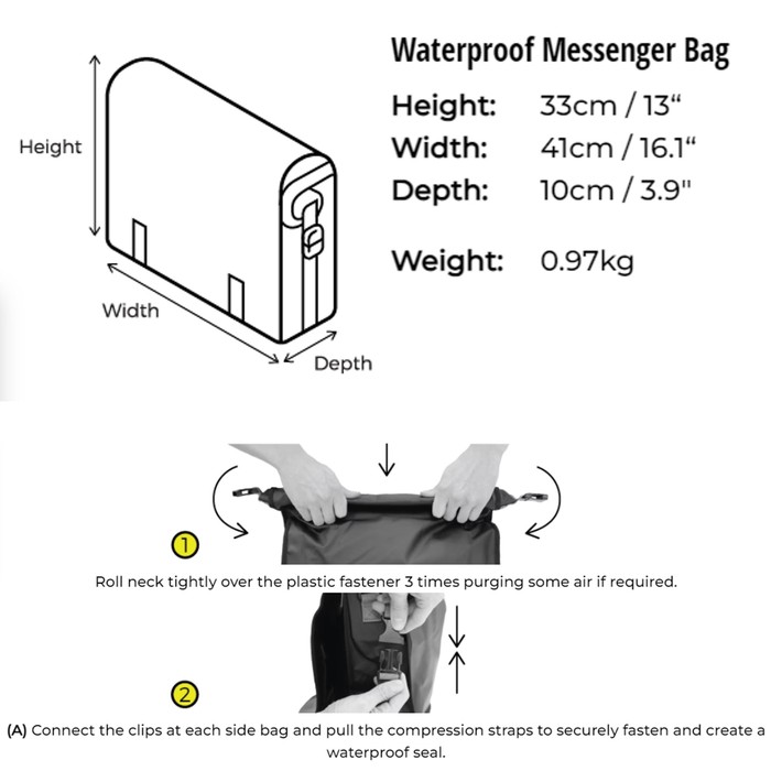 OverBoard wasserdichte Messenger Bag Kurier Tasche