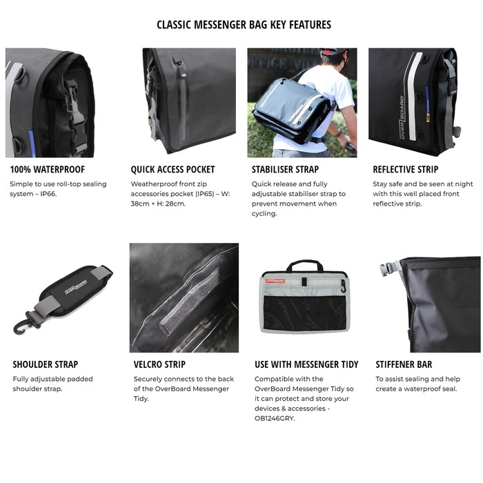 OverBoard wasserdichte Messenger Bag Kurier Tasche