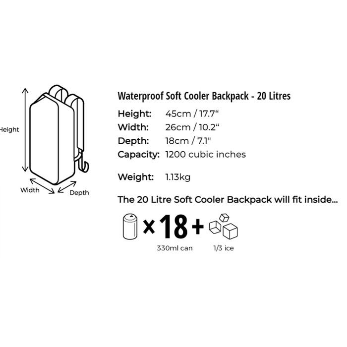 OverBoard Soft Cooler Rucksack Kühltasche 20 Liter