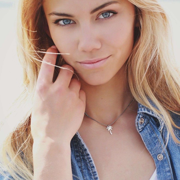 Silver+Surf Silber Schmuck Palme vergoldet