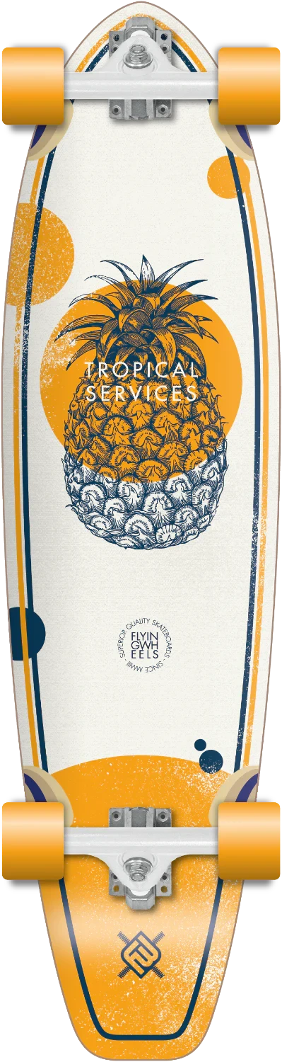 Flying Wheels Carving Skateboard 35 Tropical