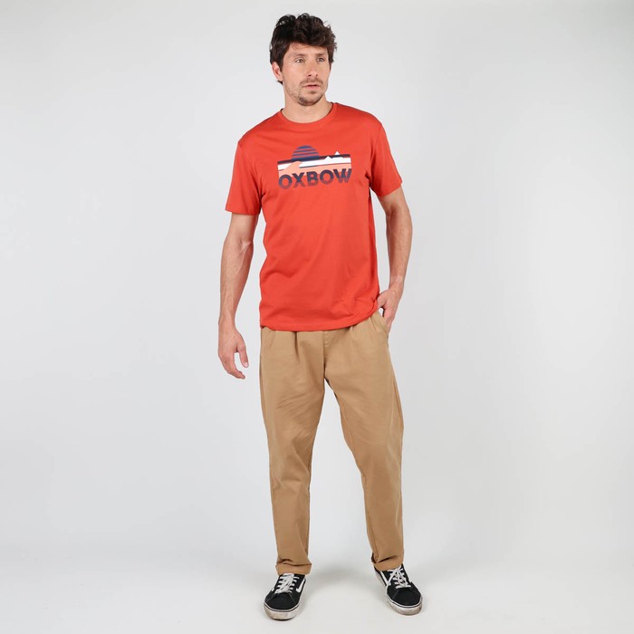 Oxbow Crew neck short sleeves straight cut cotton tee-shirt. Q2TREZERES