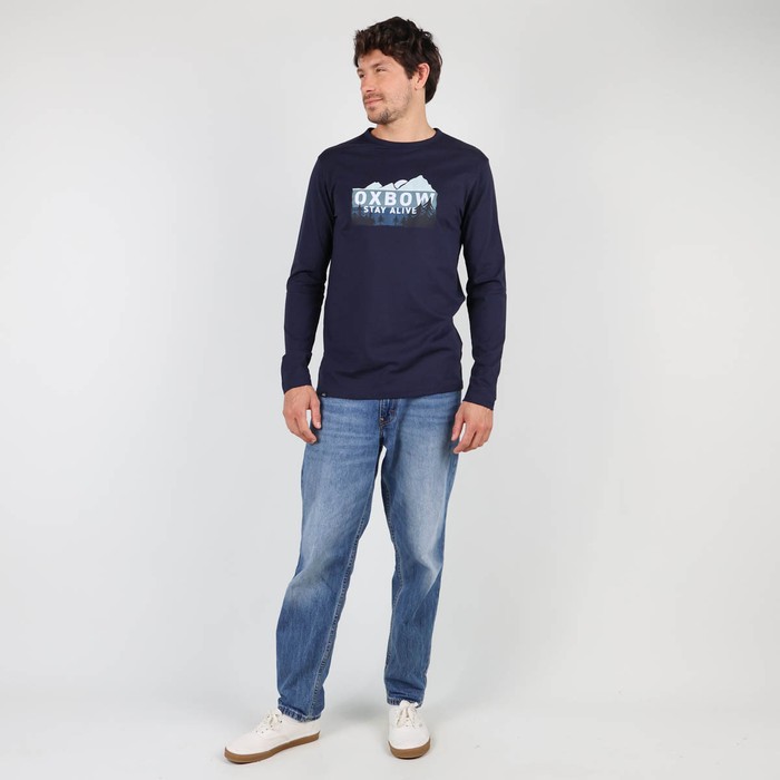 Oxbow Long sleeves crew neck straight cut organic cotton tee-shirt. Q2TRIVOR