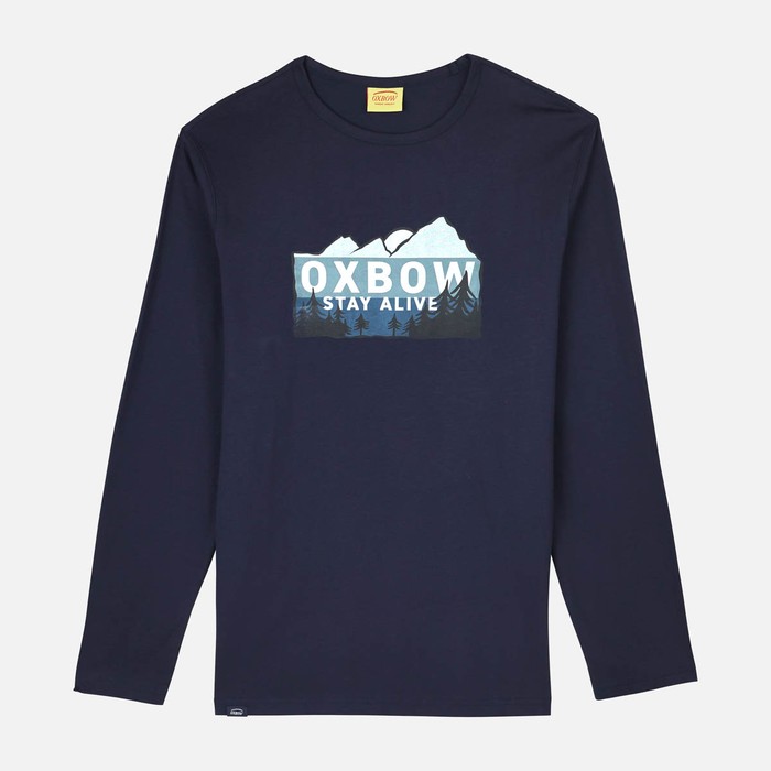 Oxbow Long sleeves crew neck straight cut organic cotton tee-shirt. Q2TRIVOR