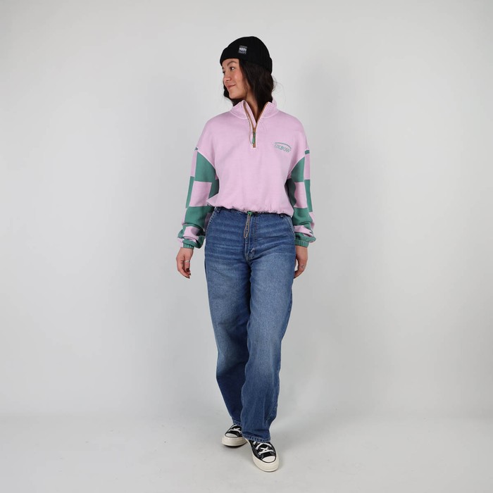 Oxbow Half-zip high neck cotton sweatshirt. Q2SLIDES