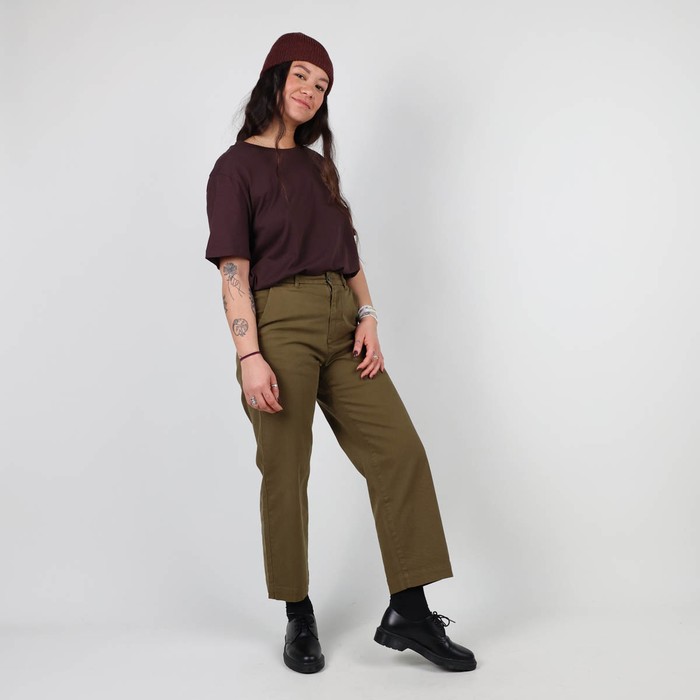 Oxbow Crew neck short sleeves straight cut organic cotton tee-shirt. Q2TISHA