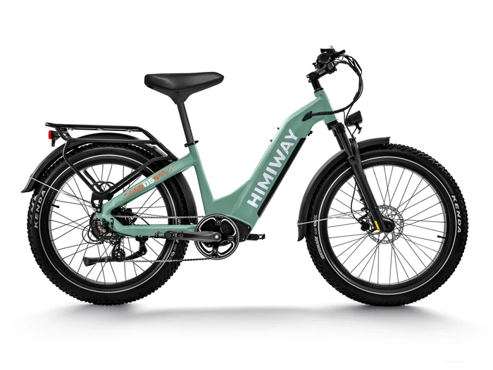Himiway E-bike Zebra D5 Upgrade Step Thru Premium All Terrain Pedelec Fatbike inklusive Akku