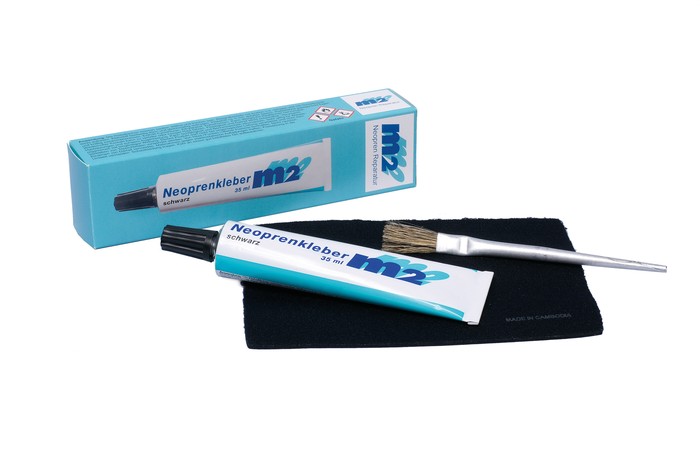 M2 Neoprenkleber Reparaturset Flicken + Pinsel
