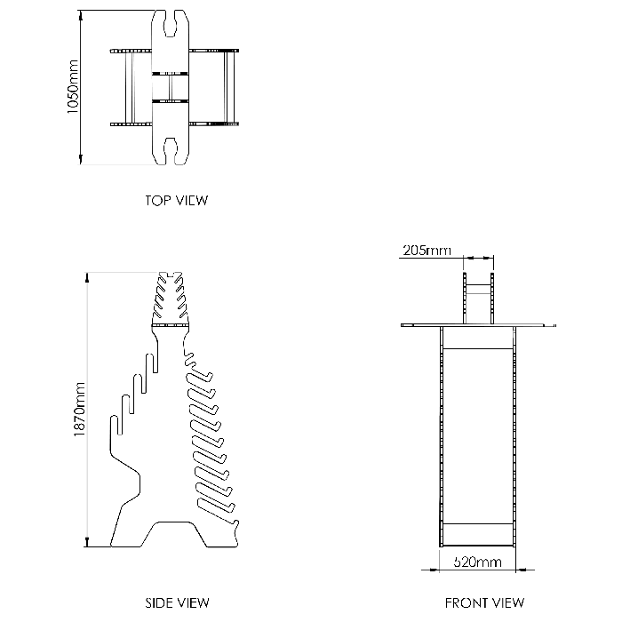 North Sonar Foil Display Stand Large