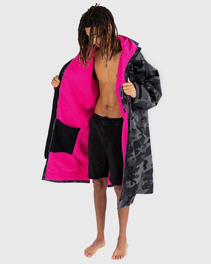 DRYROBE Advance Long Sleeve Schwarz Camo Pink