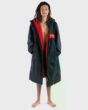 DRYROBE Advance Long Sleeve Schwarz Rot