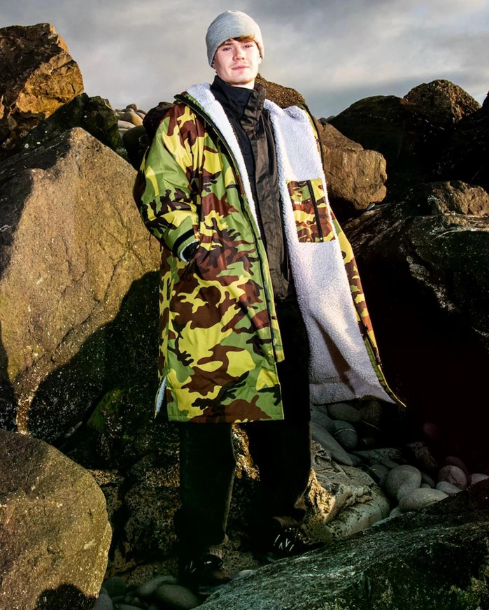 DRYROBE Advance Long Sleeve Grün Camo Grau