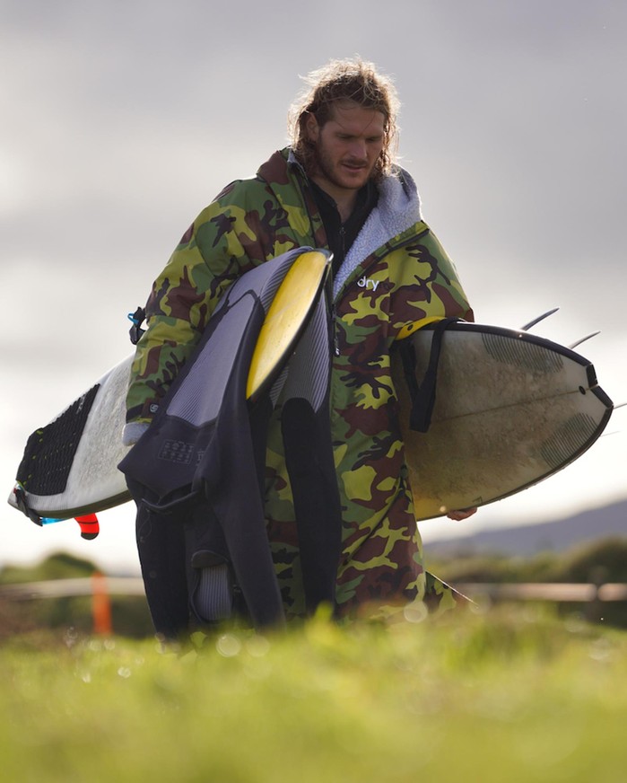 DRYROBE Advance Long Sleeve Grün Camo Grau
