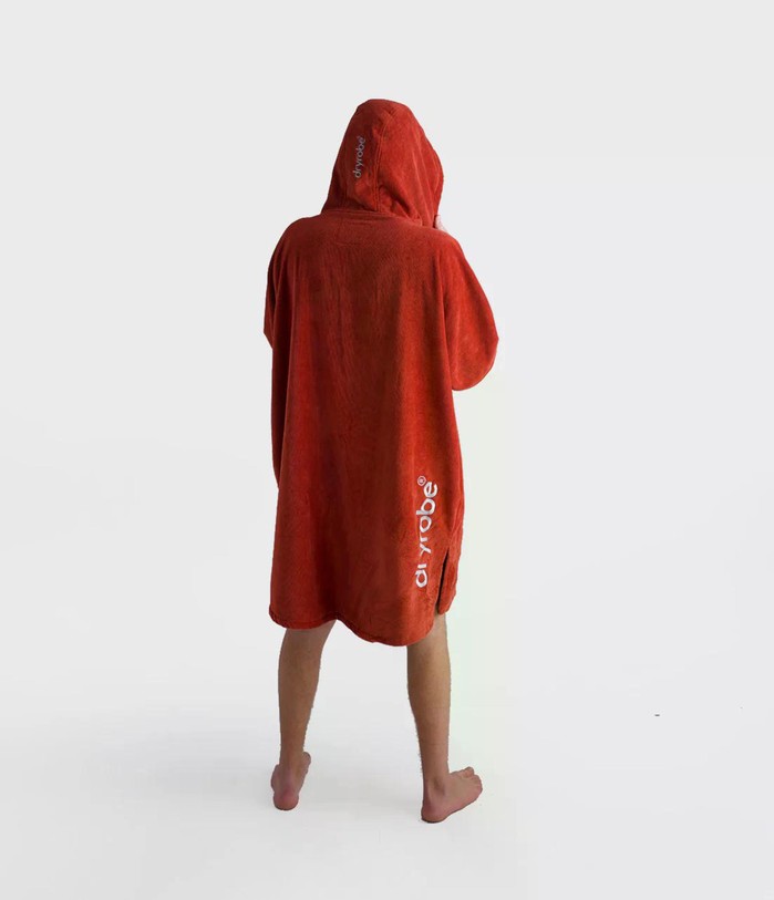 DRYROBE Fullzip Handtuchmantel Baumwolle Orange