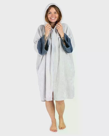 DRYROBE Fullzip Handtuchmantel Baumwolle Cloud