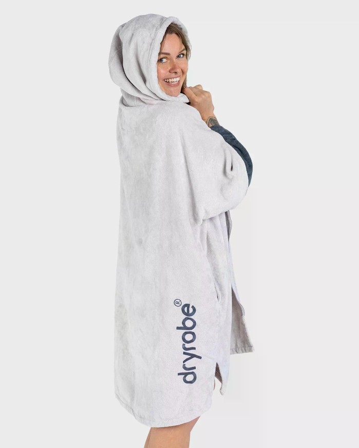 DRYROBE Fullzip Handtuchmantel Baumwolle Cloud