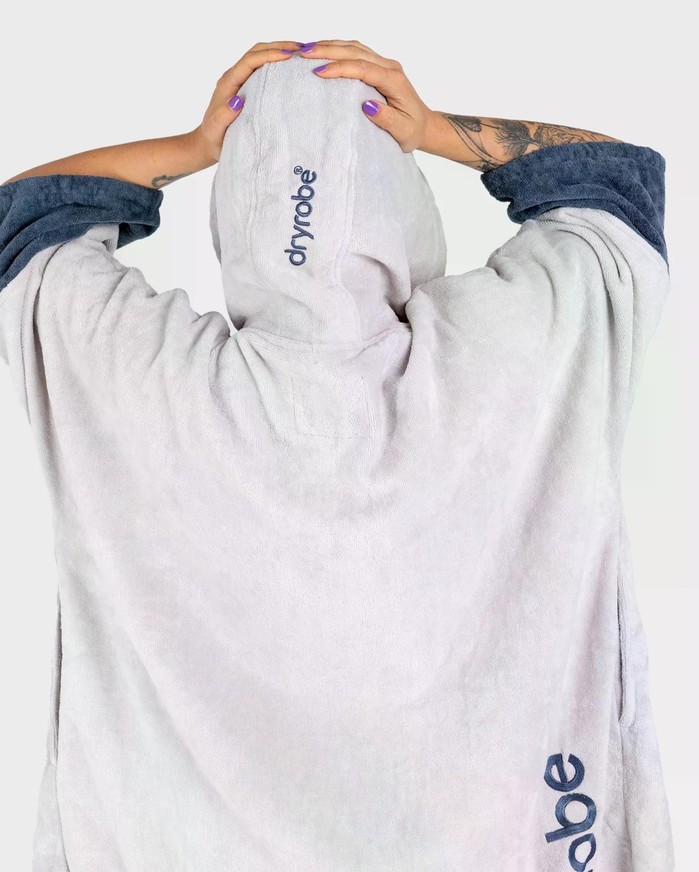 DRYROBE Fullzip Handtuchmantel Baumwolle Cloud
