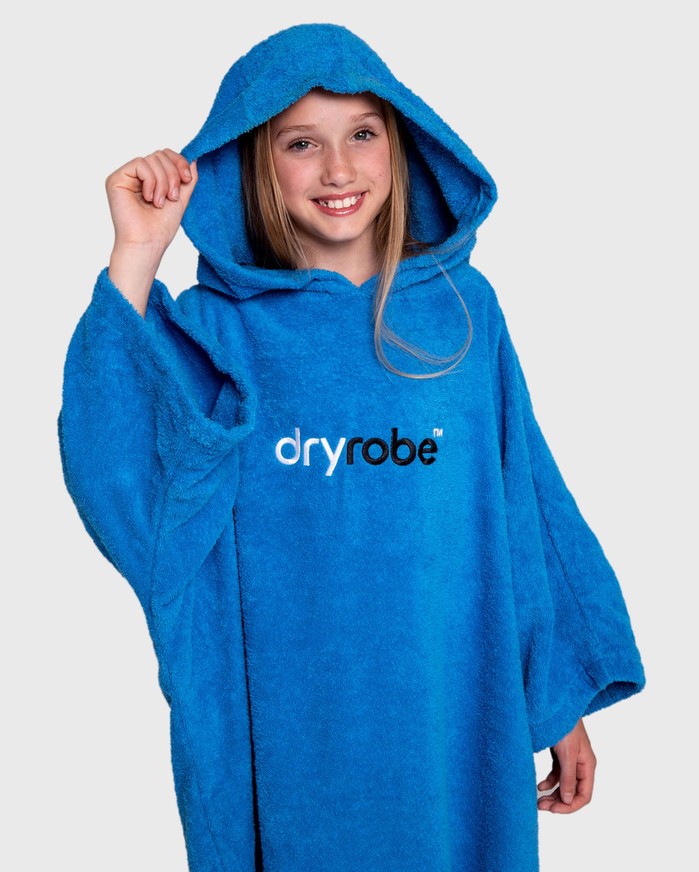 DRYROBE Handtuchmantel Bio KIDS Blau