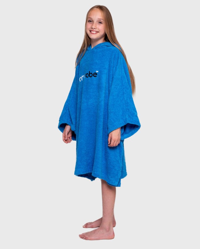 DRYROBE Handtuchmantel Bio KIDS Blau