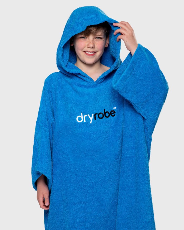 DRYROBE Handtuchmantel Bio KIDS Blau