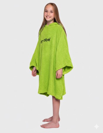 DRYROBE Handtuchmantel Bio KIDS Lime Grün