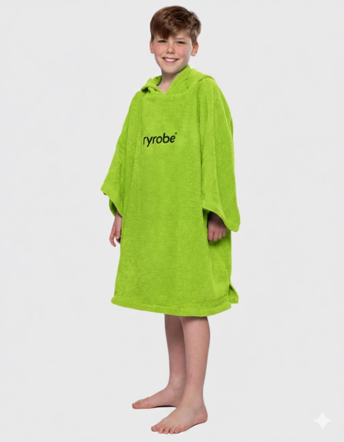 DRYROBE Handtuchmantel Bio KIDS Lime Grün