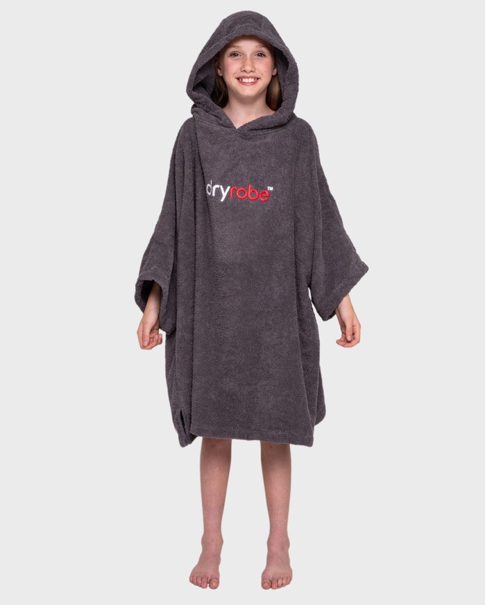DRYROBE Handtuchmantel Bio KIDS Grau