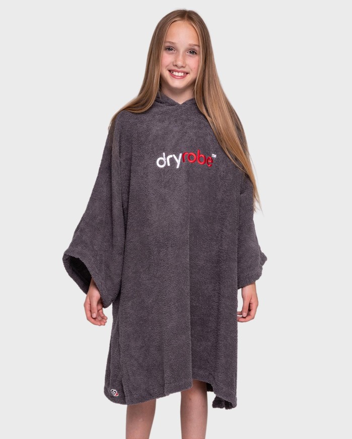 DRYROBE Handtuchmantel Bio KIDS Grau