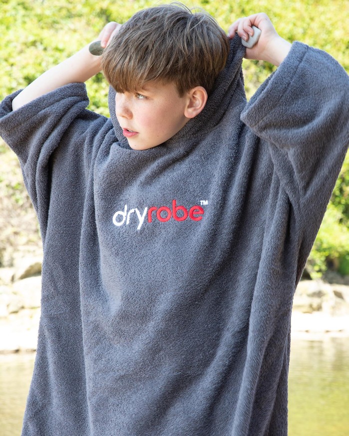 DRYROBE Handtuchmantel Bio KIDS Grau