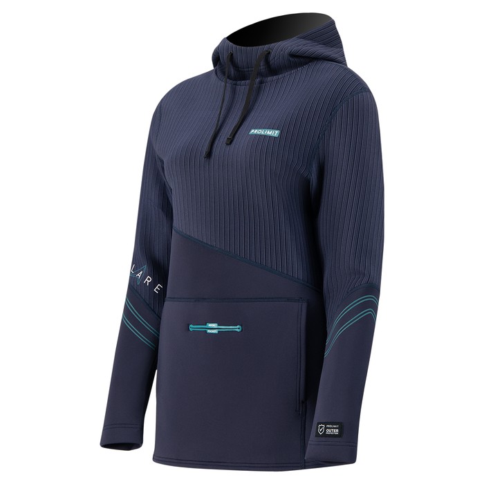 PROLIMIT Womens Hoodie Flare NAVY/TURQUOISE