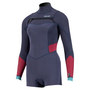 PROLIMIT Fire Sunset Shorty La 3/2 Freezip (Dl) '19 Navy/Wine
