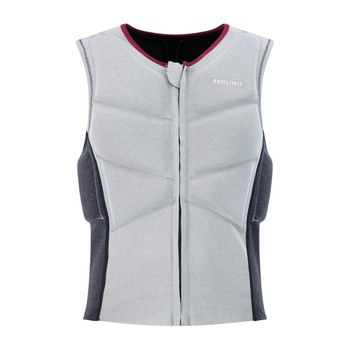 PROLIMIT Womens Oxygen Vest Half Padded Front Zip Grey/Black/Wine