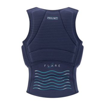 PROLIMIT Womens Flare Vest Half Padded Side Zip Navy/Turquise