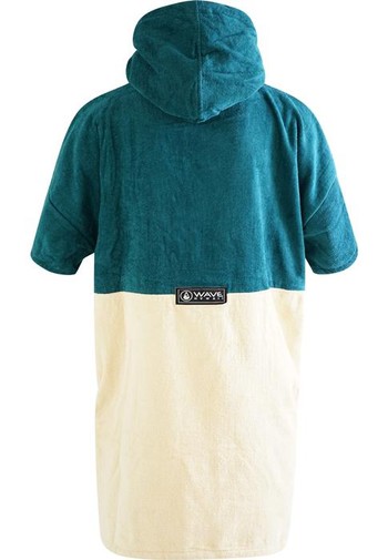 Wave Hawaii Baumwolle Velour Poncho Petrol - Größe M