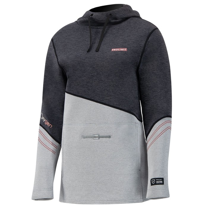 PROLIMIT Neopren Hoodie Womens Oxygen BLACK/GREY