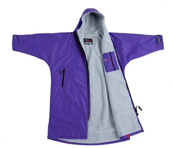dryrobe Advance Long Sleeve Poncho Purple Grey
